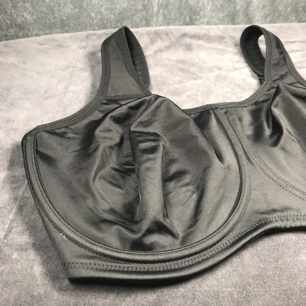 Wacoal 855170 Simone Sport Underwire Bra Black 38G Full Coverage Unlined - Picture 2 of 13